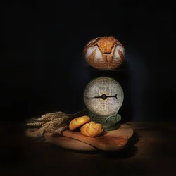 Pain au levain et balance