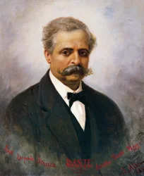 Portrait de Francesco De Sanctis, critique littéraire et historien italien, peinture de Saverio Altamura