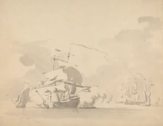 Navires et voiliers sur une mer calme