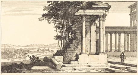 Paysage avec ruines classiques