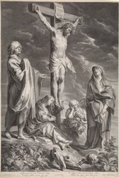 Christ en croix avec Marie et Jean
