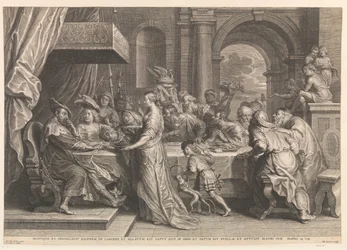 Salomé montre la tête de Jean-Baptiste à Hérode