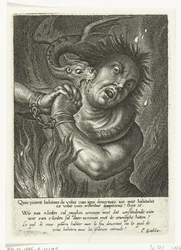 Âme mordue par un monstre en enfer