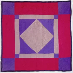 Quilt Amish, fin 19e-début 20e siècle (laine, coton et matelassage)