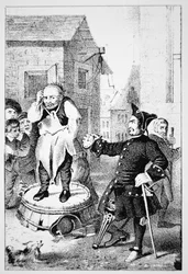 Peter Stuyvesant réprimande Willem Wickendam pour avoir prêché un sermon baptiste