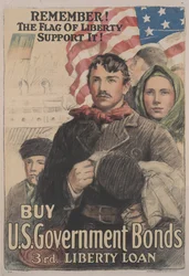 Souvenez-vous ! Le Drapeau de la Liberté Soutenez-le ! Achetez des Bons du Trésor américain, 3e Emprunt de la Liberté