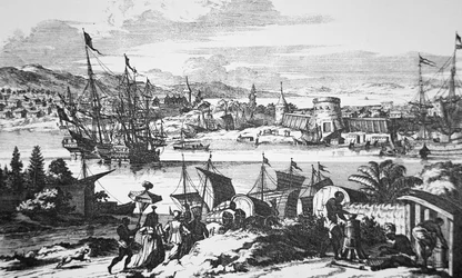 Vue de Saint-Augustin, Floride au 17ème siècle