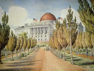 Vue du Capitole (lithographie en couleur)