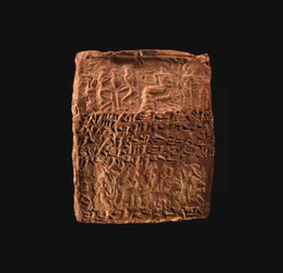 Étui de tablette cunéiforme imprimé avec quatre sceaux cylindriques, vers 20e-19e siècle av. J.-C.