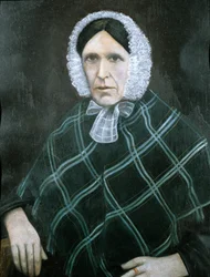 Portrait sur étain de Rhyd-y-Car ou Colliers Row, milieu-fin du XIXe siècle (peinture à l
