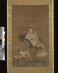 Avalokitesvara (Guanyin) sur lotus