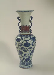 Vase Ming bleu et blanc