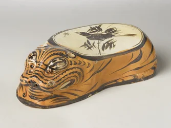 Oreiller en forme de tigre en céramique Cizhou