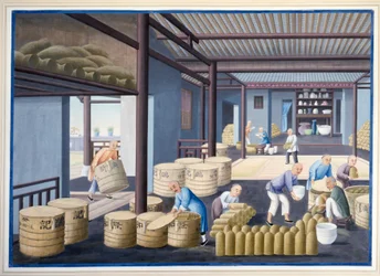 Emballage de la porcelaine, vers 1825 (gouache sur papier)