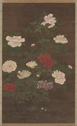 Pivoines, rouleau suspendu