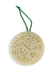 Parfumier circulaire ajouré en deux parties (jade blanc)