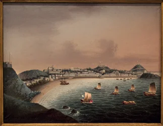 Règles strictes à Macao (Chine). Peinture par un artiste chinois, huile sur toile, début XVIIIe siècle. Musée de la Marine, Rotterdam (Pays-Bas)