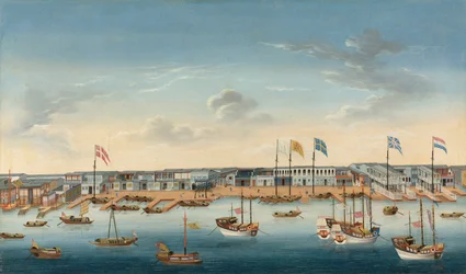 Les Hongs à Canton, vers 1780