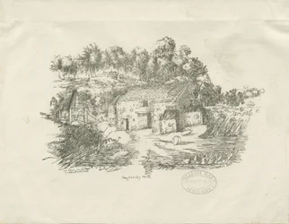 Biddulph - Knypersley Mill (lithographie)