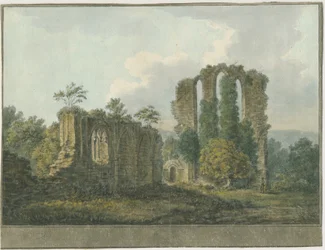 Abbaye de Croxden : peinture à l