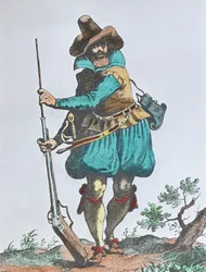 Soldat allemand du début du XVIIe siècle, armé d