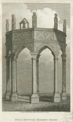 Lichfield - Place du Marché : gravure, nd [c 1805] (impression)