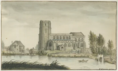 Lichfield - Église Saint-Chad: aquarelle, nd [? 18e siècle]