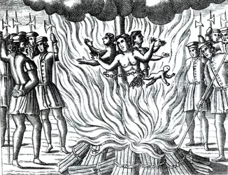 Le récit des trois martyrs de Guernesey brûlés sur le bûcher, tiré d