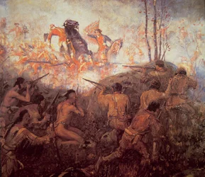 La mort du général Braddock près de Fort Duquesne