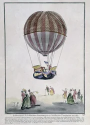 Enlèvement de la machine aérostatique au Jardin des Tuileries en 1783