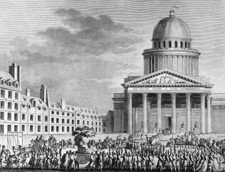 Révolution française : Apothéose de Jean-Jacques Rousseau, sa translation au Panthéon le 11 octobre 1794. Paris, Bibliothèque de l