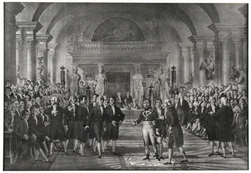 Le général Bonaparte élu le 25 décembre 1797 à la section des arts mécaniques de la section des sciences pour remplacer Lazare Carnot à l