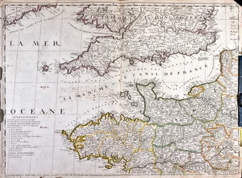 Carte de la région de Basse-Normandie en France