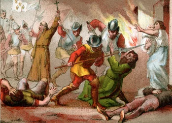 Massacre des protestants, la nuit de la Saint-Barthélemy, 24 août 1572 (impression)