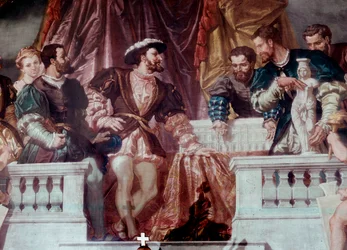 Présentation des plans du nouveau Louvre au roi François Ier
