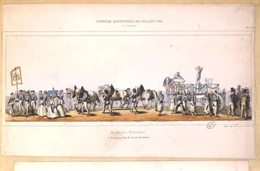 Procession des Meuniers-Fariniers à Strasbourg, 25 juin 1840
