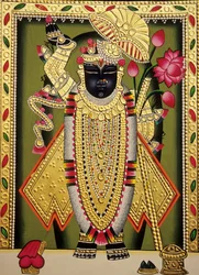 Lord Shrinathan Nathdwaran Miniature Peinture sur Papier
