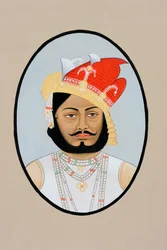 Peinture miniature de Bairi Sal Jaisalmer