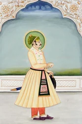 Peinture Miniature de Maharaja Kishan Singh, Jaipur