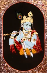 Peinture de Krishna, Inde