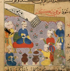 Préparation de nourriture aphrodisiaque pour le Sultan Ghiyath al-Din, section sur la nourriture aphrodisiaque de The Ni