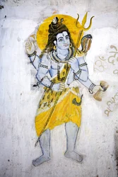 Le dieu Shiva avec un trishul