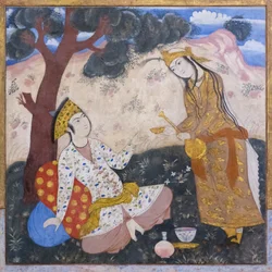 Fresque au palais Chehel Sotoun, Esfahan, Iran