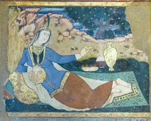 Fresque au palais de Chehel Sotoun, Esfahan, Iran