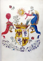 Blason de la famille Visconti de Milan, avec représentation d