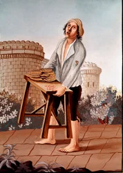 Coutumes populaires napolitaines : le vendeur de pizza de rue