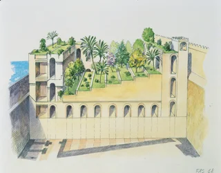 Palais de Nabuchodonosor, Babylone, avec jardins suspendus