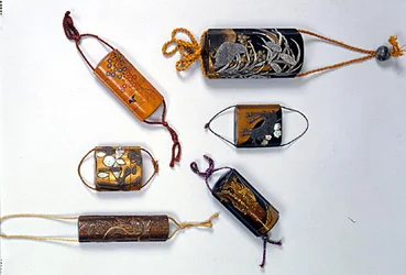 Six inro, période Edo (1603-1868) 17ème-18ème siècle