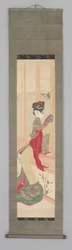 Femme sur un siège de fenêtre (Kakemono)