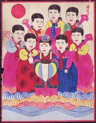 Pal Seonnyeo (pigment naturel sur papier)